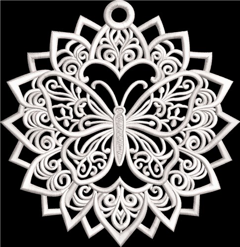 Intricate Butterfly Mandala
