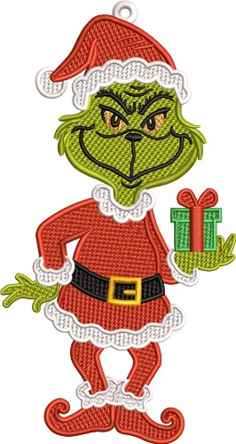 Cheerful Green Santa