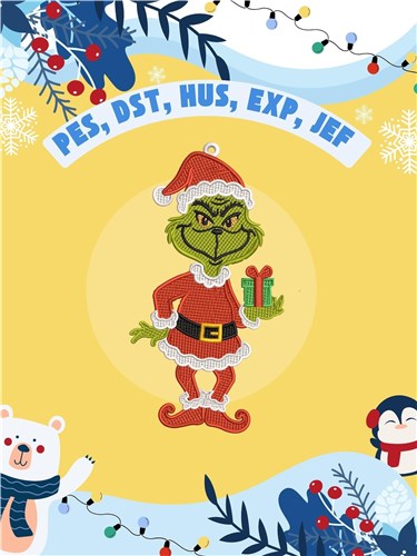 Cheerful Green Santa