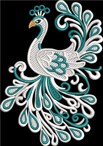 Regal Peacock Flourish