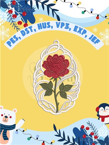 Enchanted Rose Ornament