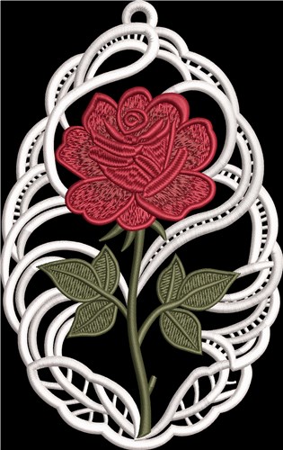 Enchanted Rose Ornament