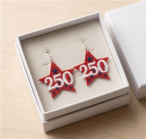 Star Earrings Patriotic