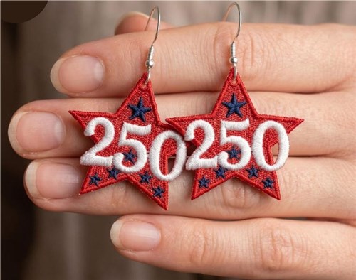 Star Earrings Patriotic