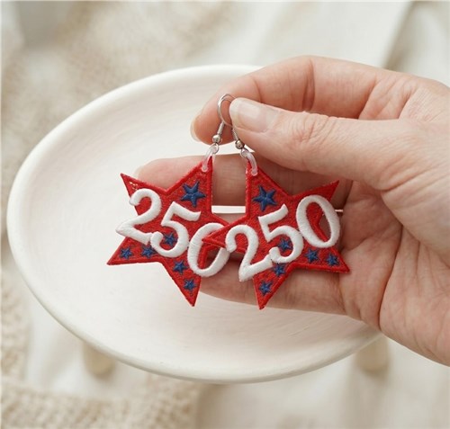 Star Earrings Patriotic