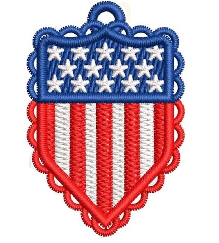 Patriotic Shield Earrings