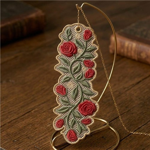 Floral Lace Bookmark Roses
