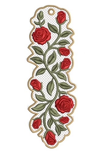 Floral Lace Bookmark Roses