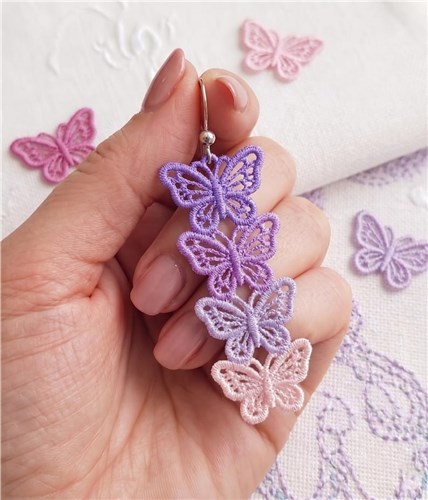 Three Butterfly Earrings