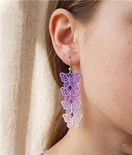 Three Butterfly Earrings