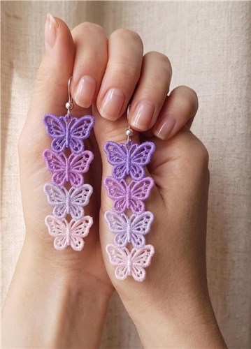 Three Butterfly Earrings