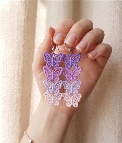 Three Butterfly Earrings
