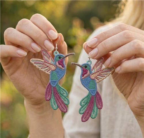 Hummingbird Earring Colorful