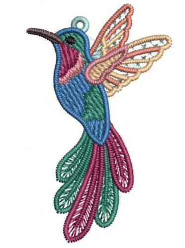 Hummingbird Earring Colorful