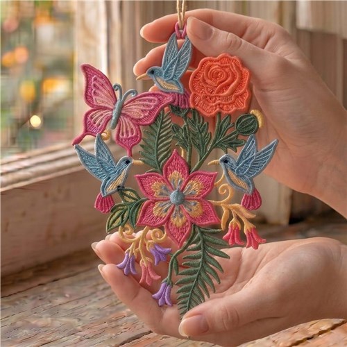Hummingbird and Butterfly Floral