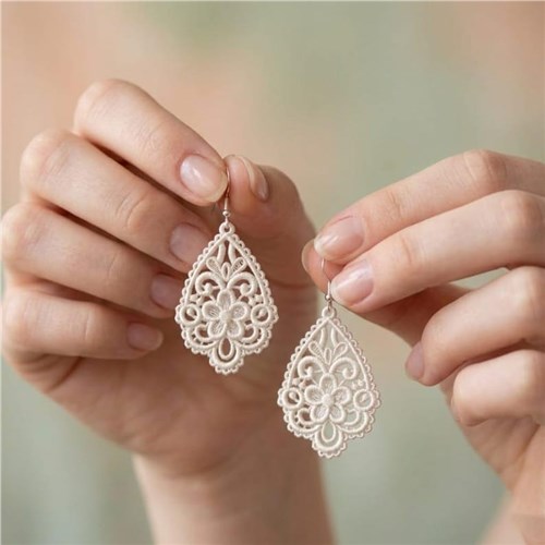 Teardrop Lace Earrings