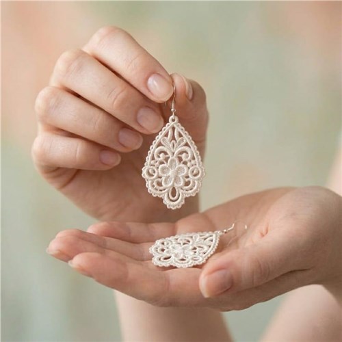 Teardrop Lace Earrings