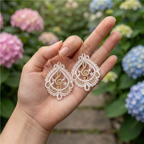 Lace Teardrop Earrings