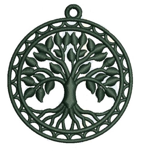 Tree of Life Earrings Green