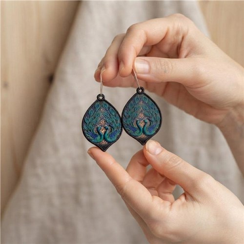 Leaf Earrings Rustic