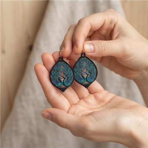 Leaf Earrings Rustic