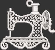 Sewing Machine Earrings Lace