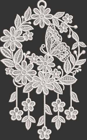Butterfly Floral Lace