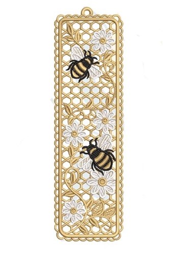 Bee Bookmark Floral