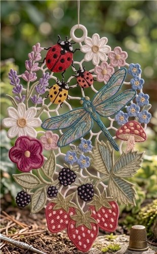Dragonfly Floral Garden