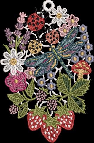 Dragonfly Floral Garden