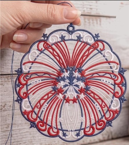 Starburst Lace Decoration Patriotic
