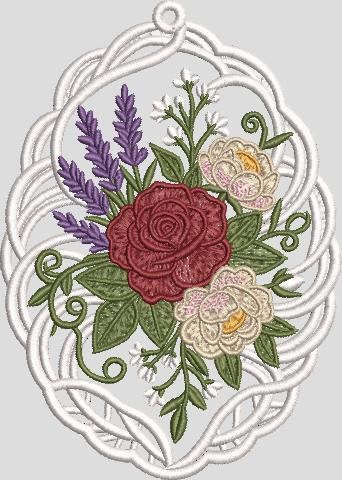 Rose and Lavender Lace