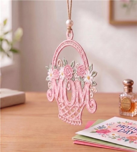 Floral Basket Mom Ornament