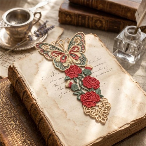 Butterfly Floral Bookmark