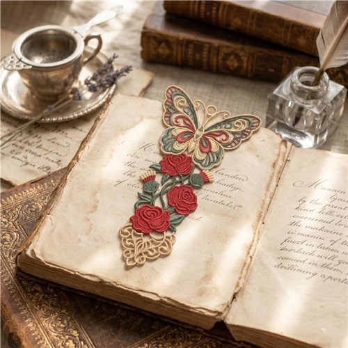 Butterfly Floral Bookmark
