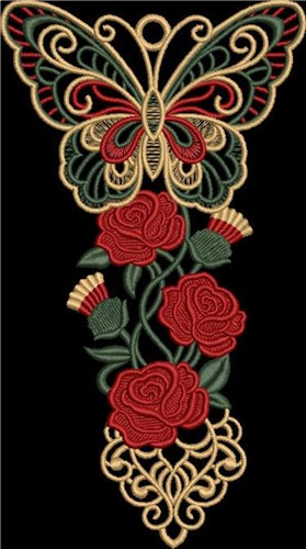 Butterfly Floral Bookmark