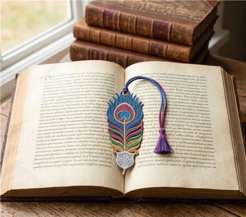 Peacock Feather Bookmark