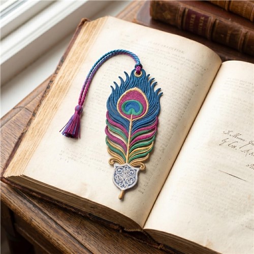 Peacock Feather Bookmark