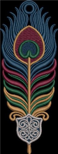 Peacock Feather Bookmark
