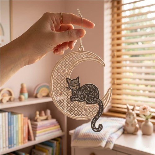 Cat Moon Decorative Art