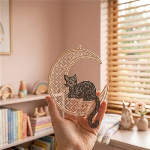 Cat Moon Decorative Art