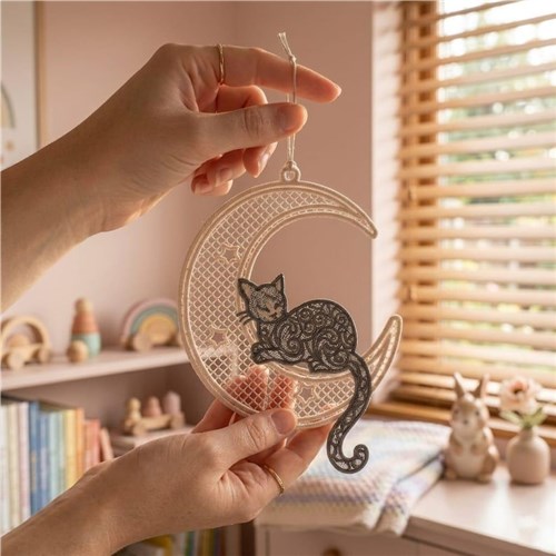 Cat Moon Decorative Art