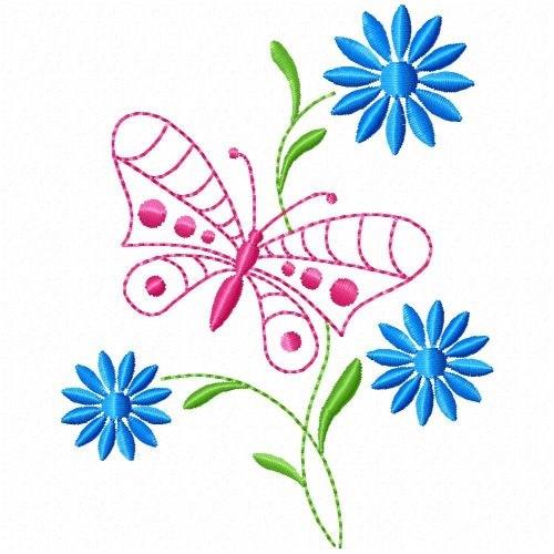 Beautiful butterfly embroidery design: Update a tshirt with