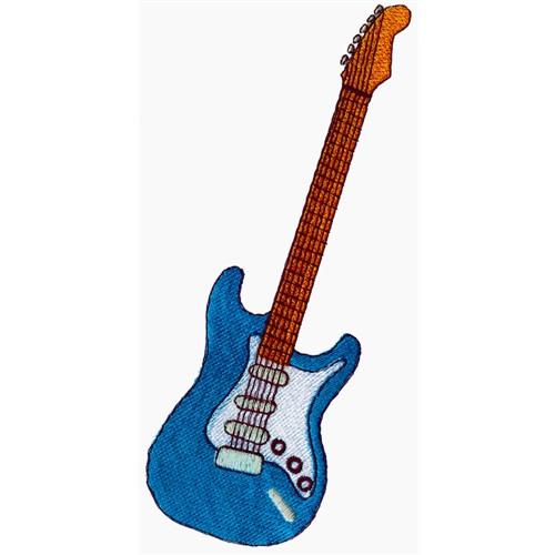 blue electric guitar clip art