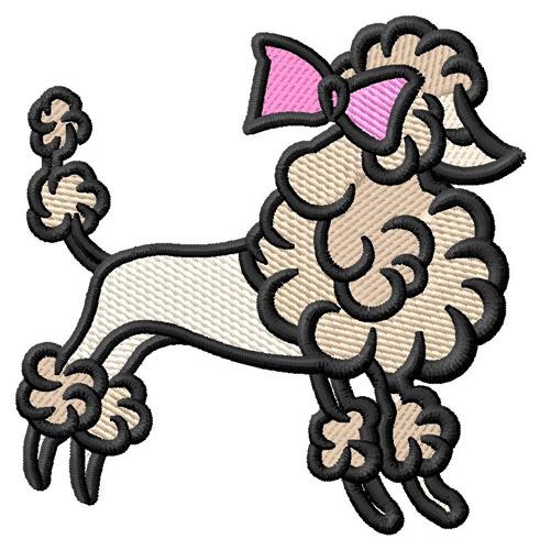 French Poodle Embroidery Design