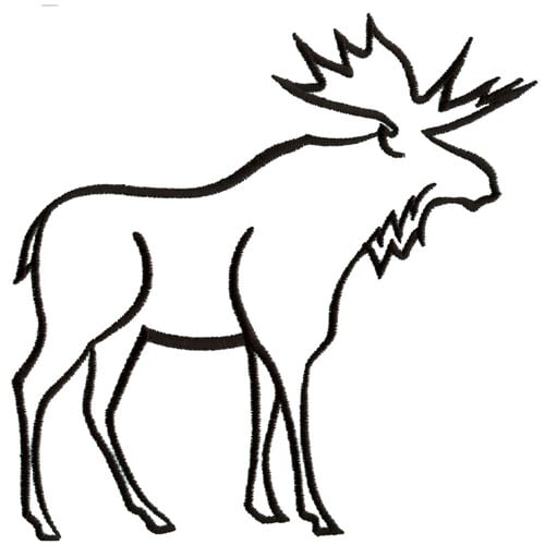 moose outline drawing