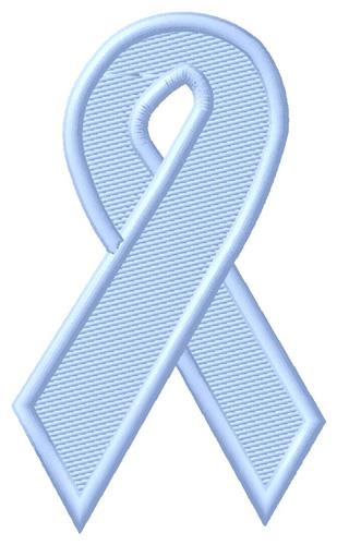 Light Blue Ribbon Banner Embroidery Design