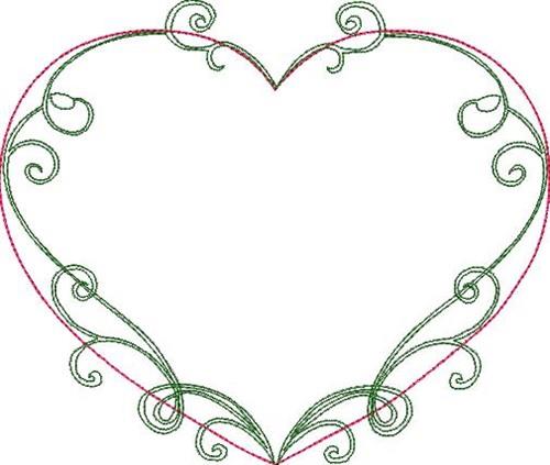 hearts scroll clip art