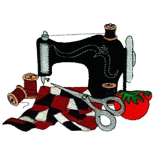 Sewing Machine Sewing Notions Quilt Block - Embroidery Designs