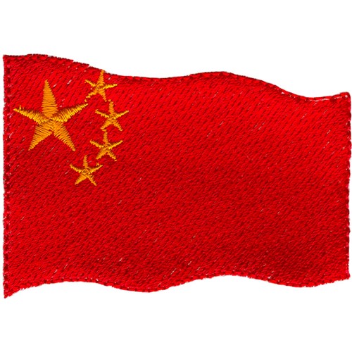China World Flag Embroidery Design File
